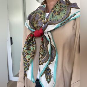 Perry Ellis Vintage Silk Scarf